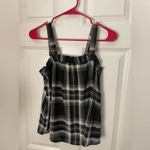 Candie's Black and White Sleeveless Square Neck Top